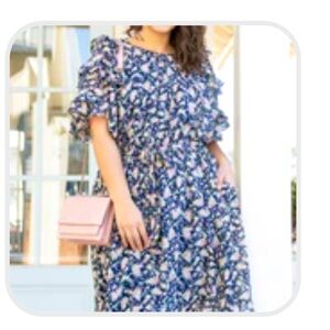 Chic Soul Sunset Boulevard Dress in Navy
